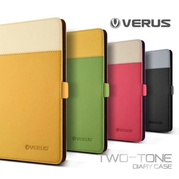 VRS Design (VERUS) Galaxy TabS 10.5 Crayon Two-Tone Diary Case oldalra nyíló bőr tok, rózsaszín-bézs