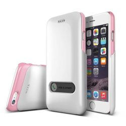   VRS Design (VERUS) iPhone 6 Slim Hard Slide hátlap, tok, gyöngyházfehér és rózsaszín