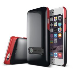  VRS Design (VERUS) iPhone 6 Slim Hard Slide hátlap, tok, metál, fekete-piros