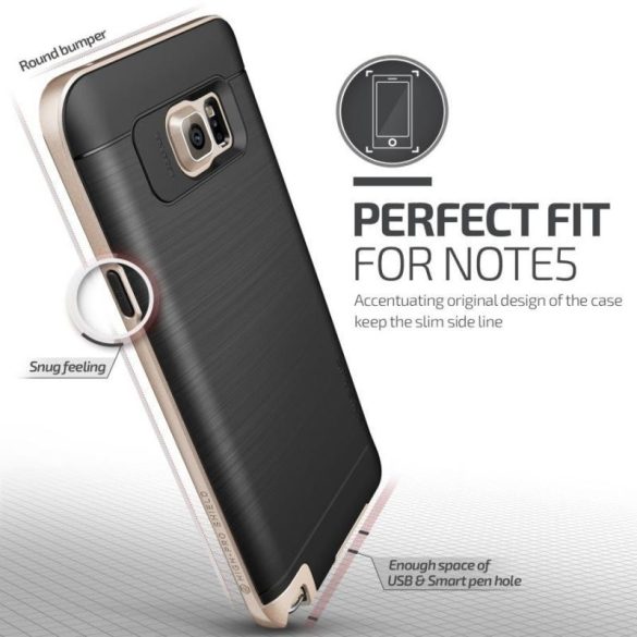 VRS Design (VERUS) Samsung Galaxy Note 5 High Pro Shield hátlap, tok, arany