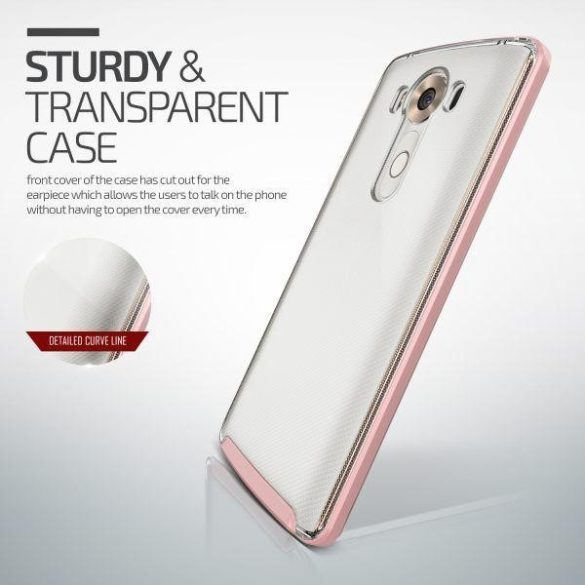 VRS Design (VERUS) LG V10 Crystal Bumper hátlap, tok, rozé arany