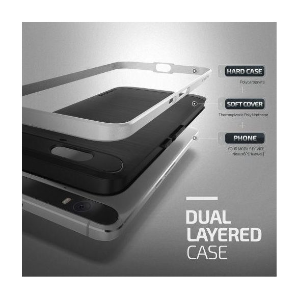 VRS Design (VERUS) Huawei Nexus 6P High Pro Shield hátlap, hátlap, tok, ezüst