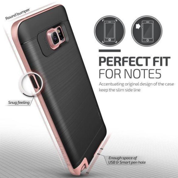 VRS Design (VERUS) Samsung Galaxy Note 5 High Pro Shield hátlap, tok, rozé arany