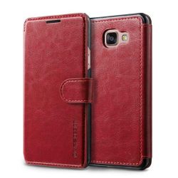   VRS Design (VERUS) Samsung Galaxy A7 (2016) Dandy Layered mágneses oldalra nyíló bőr tok, piros