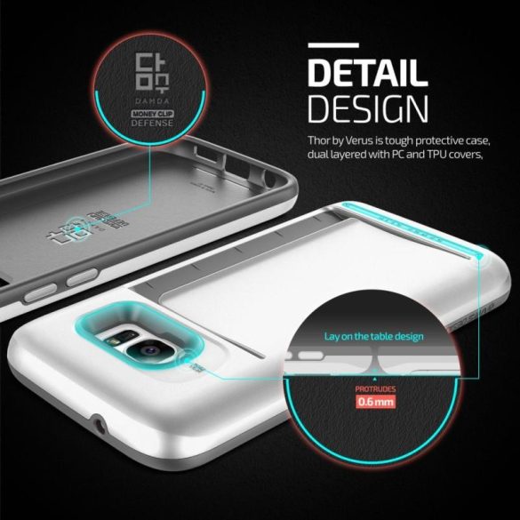 VRS Design (VERUS) Samsung Galaxy S7 Damda Clip hátlap, tok, gyöngyház, fehér