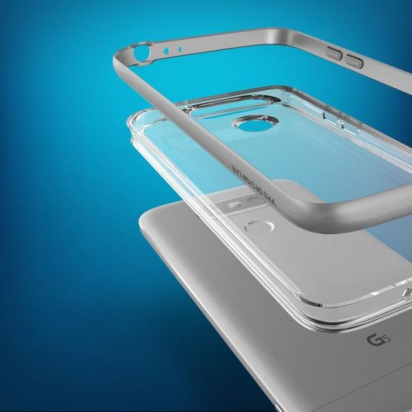 VRS Design (VERUS) LG G5 Crystal Bumper hátlap, tok, ezüst