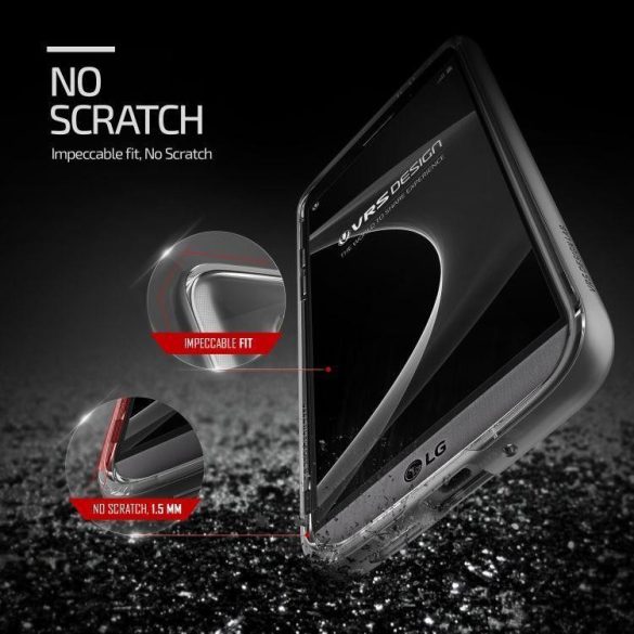 VRS Design (VERUS) LG G5 Crystal Bumper hátlap, tok, grafitszürke