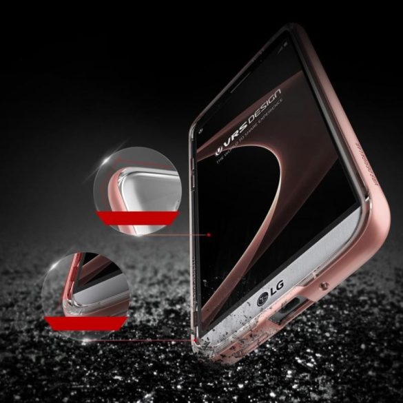 VRS Design (VERUS) LG G5 Crystal Bumper hátlap, tok, rozé arany