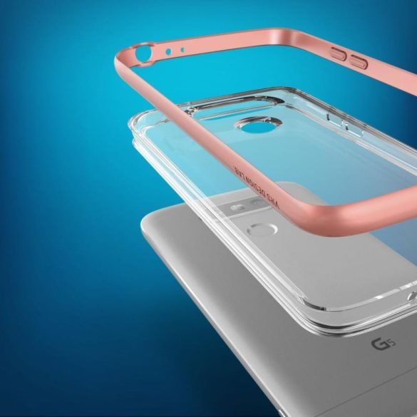 VRS Design (VERUS) LG G5 Crystal Bumper hátlap, tok, rozé arany