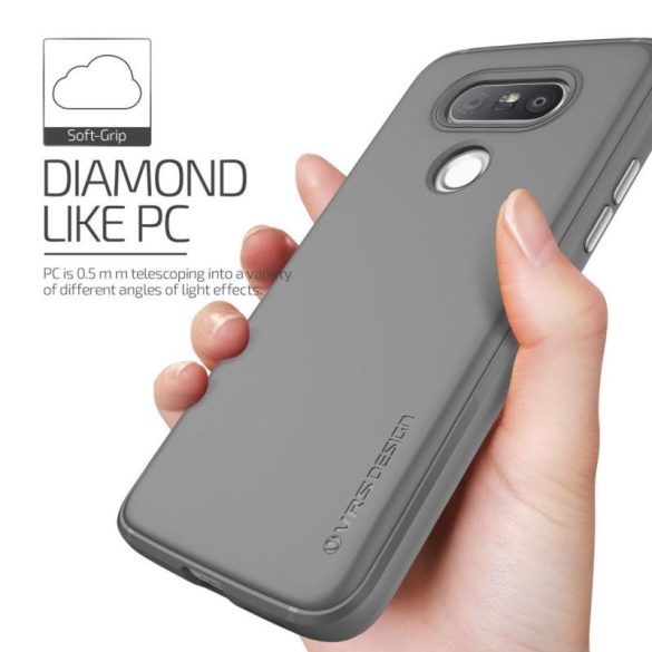 VRS Design (VERUS) LG G5 Single Fit hátlap, tok, sötétszürke