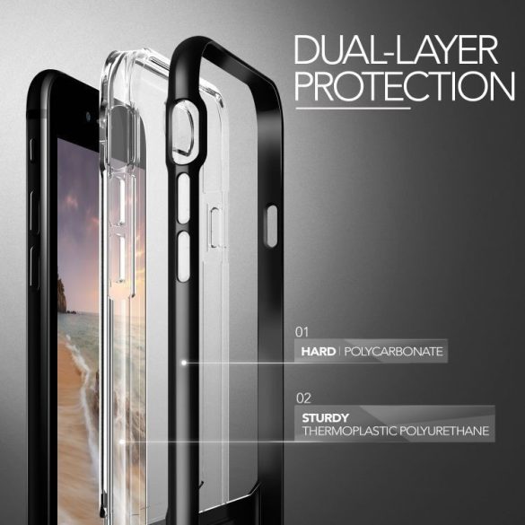 VRS Design (VERUS) iPhone 7 Plus Crystal Bumper hátlap, tok, jetblack