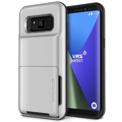   VRS Design (VERUS) Samsung Galaxy S8 Plus Damda Folder hátlap, tok, ezüst