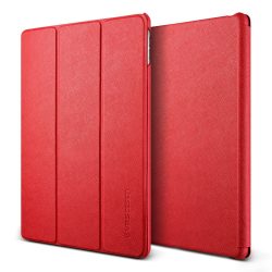   VRS Design (VERUS) iPad 9.7 (2017/2018) Saffiano K1 mágneses oldalra nyíló tok, piros