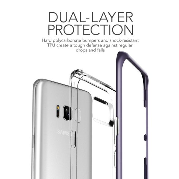 VRS Design (VERUS) Samsung Galaxy S8 Plus Crystal Bumper hátlap, tok, orchidszürke