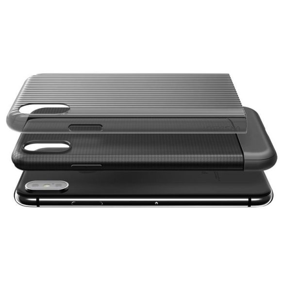 VRS Design (VERUS) iPhone X/Xs Shine Coat hátlap, tok, fekete