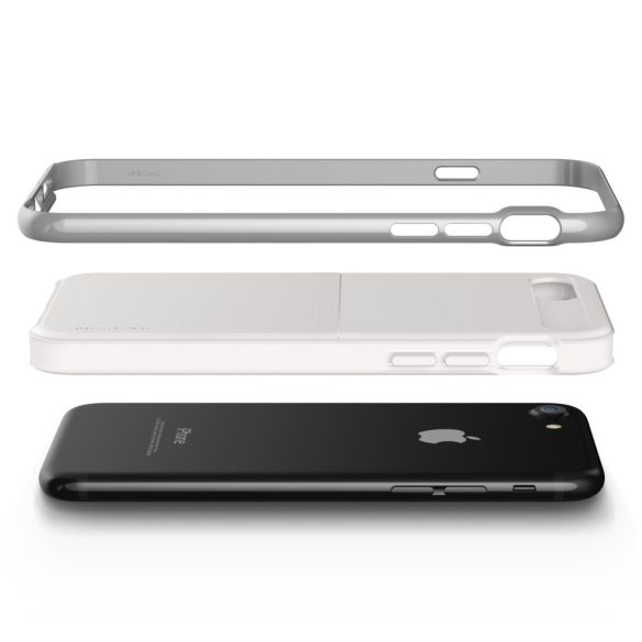 VRS Design (VERUS) iPhone 8 Plus New High Pro Shield hátlap, tok, fehér-ezüst
