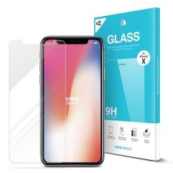   VRS Design (Verus) iPhone 11 Pro/iPhone X/Xs 2db prémium kijelzővédő edzett üvegfólia (tempered glass), 9H keménységű (nem teljes kijelzős 2D sík üvegfólia), átlátszó