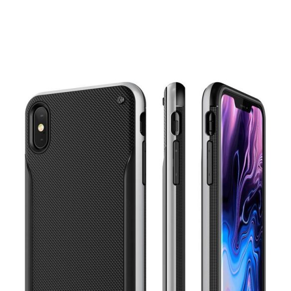 VRS Design (VERUS) iPhone Xs Max High Pro Shield hátlap, tok, acélezüst