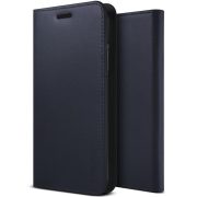   VRS Design (VERUS) iPhone Xs Max Genuine Leather Diary oldalra nyíló tok, sötétkék