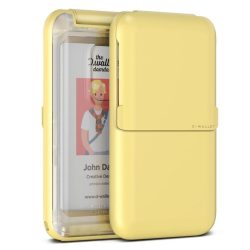   VRS Design (VERUS) D. Wallet Folder Type Plain lefele nyitható kártyatartó (max 6 kártya), átlátszó-sárga