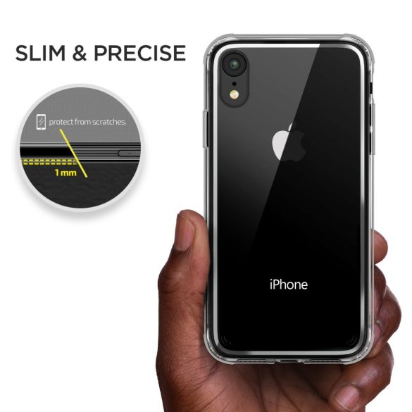 VRS Design (VERUS) iPhone Xr Crystal Chrome hátlap, tok, fekete