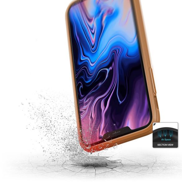 VRS Design (VERUS) iPhone Xs Max Leather Fit Label hátlap, tok, barna