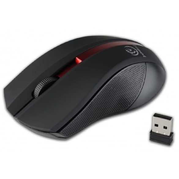 Rebeltec Galaxy wireless mouse, vezeték nélküli egér, fekete-piros