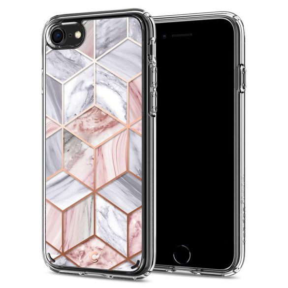Spigen Ciel Etoile Marble iPhone 7/8/SE (2020) hátlap, tok, rózsaszín
