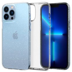   Spigen Liquid Crystal Glitter iPhone 13 Pro Max hátlap, tok, átlátszó