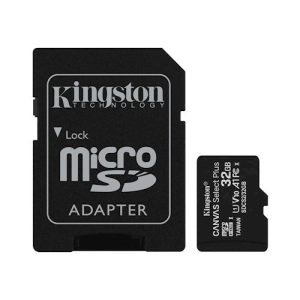 Kingston Canvas Select Plus micro SDHC, 32GB, class 10, UHS-I, 100 MB/s, memóriakártya adapterrel