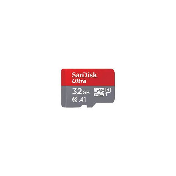 SanDisk micro SDHC Ultra, 32GB, class 10, UHS-I, 120 MB/s, memóriakártya adapterrel