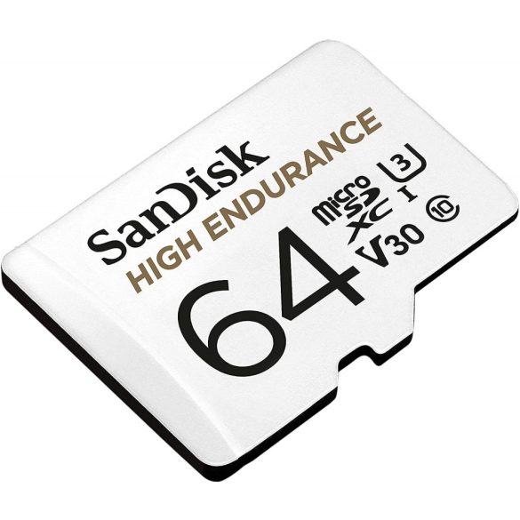 SanDisk High Endurance micro SDXC, 100MB/s, 64GB, memóriakártya adapterrel