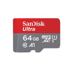   SanDisk Ultra Android micro SDXC, 64GB, class 10, UHS-I, 140 MB/s, memóriakártya adapterrel