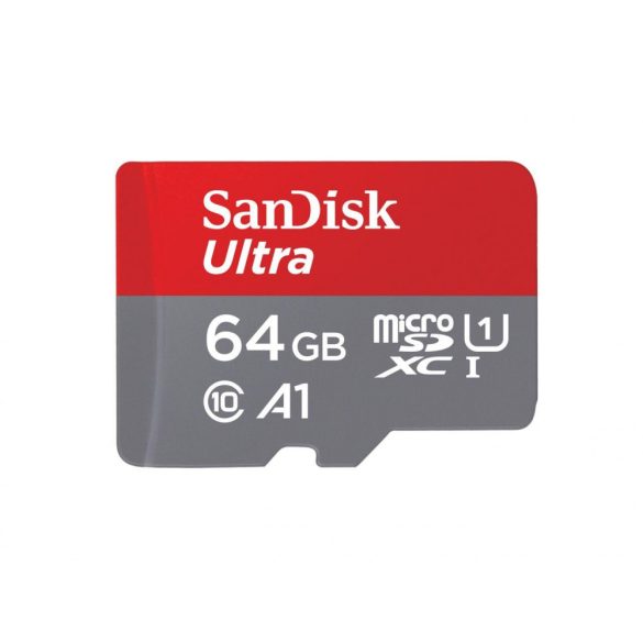 SanDisk Ultra Android micro SDXC, 64GB, class 10, UHS-I, 140 MB/s, memóriakártya adapterrel