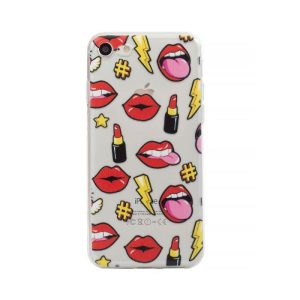 Collection Case Lips iPhone 7 Plus/8 Plus szilikon hátlap, tok, mintás