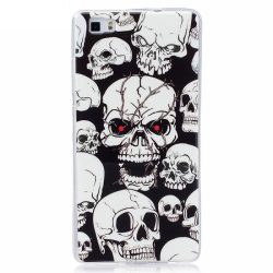   Glowing Case Skull iPhone 7 Plus/8 Plus szilikon hátlap, tok, mintás, színes