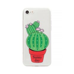   Collection Case Cactus iPhone 7 Plus/8 Plus szilikon hátlap, tok, mintás, színes