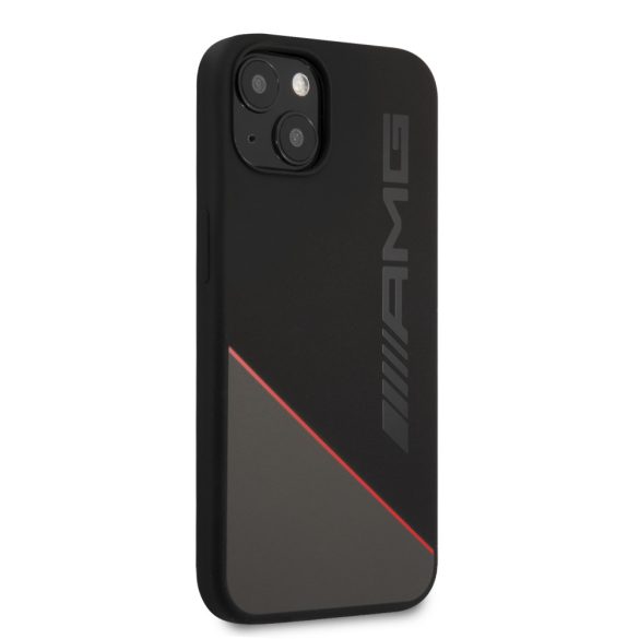 AMG Liquid iPhone 13 Mini Liquid Silicone (AMHCP13SRGDBK) hátlap, tok, fekete-piros