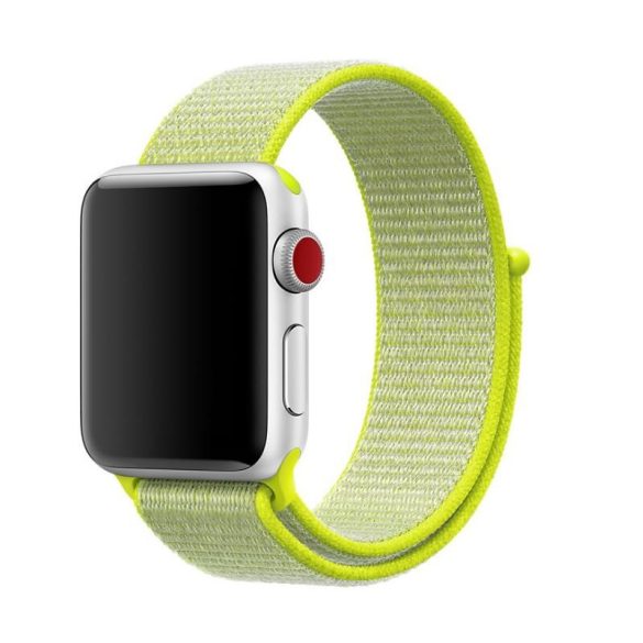 Apple Watch nylon 40mm óraszíj tépőzáras rögzítéssel, zöld