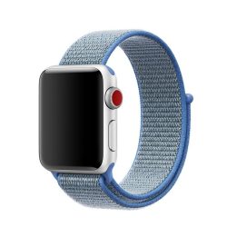   Apple Watch nylon 44mm óraszíj tépőzáras rögzítéssel, kék