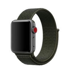   Apple Watch nylon 44mm óraszíj tépőzáras rögzítéssel, fekete