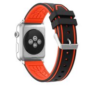 Apple Watch szilikon 40mm óraszíj, fekete-piros