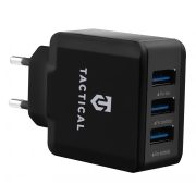   Tactical LZ-043 Travel Charger hálózati töltőfej, 3xUSB-A, 3.1A, fekete