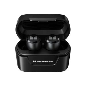 Monster XKT05 TWS vezeték nélküli headset, fülhallgató, töltő tokkal, fekete