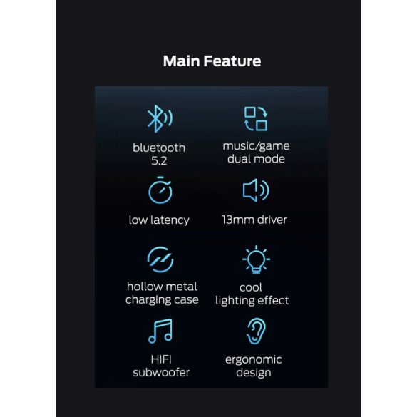 Monster XKH01 TWS Bluetooth vezeték nélküli/3.5mm jack fejhallgató, fekete