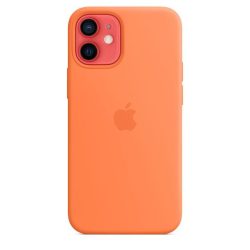   Apple gyári iPhone 12 Mini szilikon hátlap, tok, narancssárga