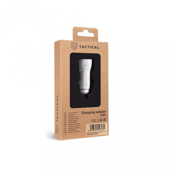 Tactical YSL-399 univerzális autós töltő, 2xUSB-A, QC 3.0, 3.1A, fehér