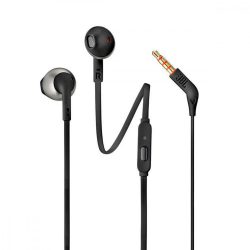   JBL T205 vezetékes headset, fülhallgató, 3.5mm jack, fekete