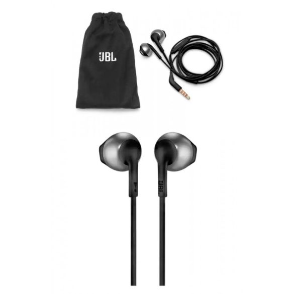 JBL T205 vezetékes headset, fülhallgató, 3.5mm jack, fekete