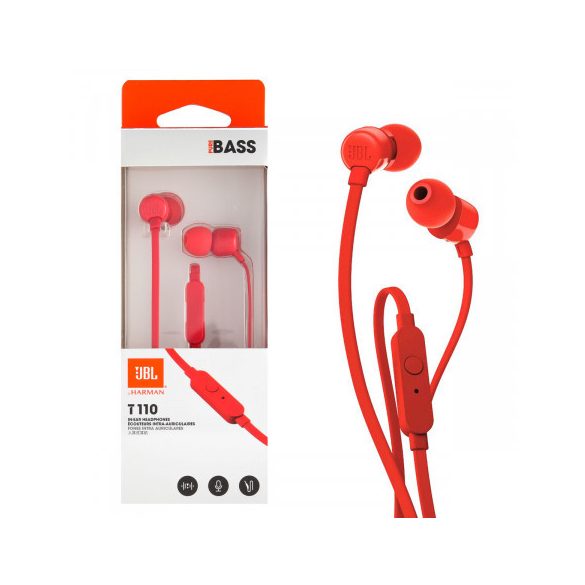 JBL 115BT Bluetooth vezeték nélküli headset, fülhallgató, piros